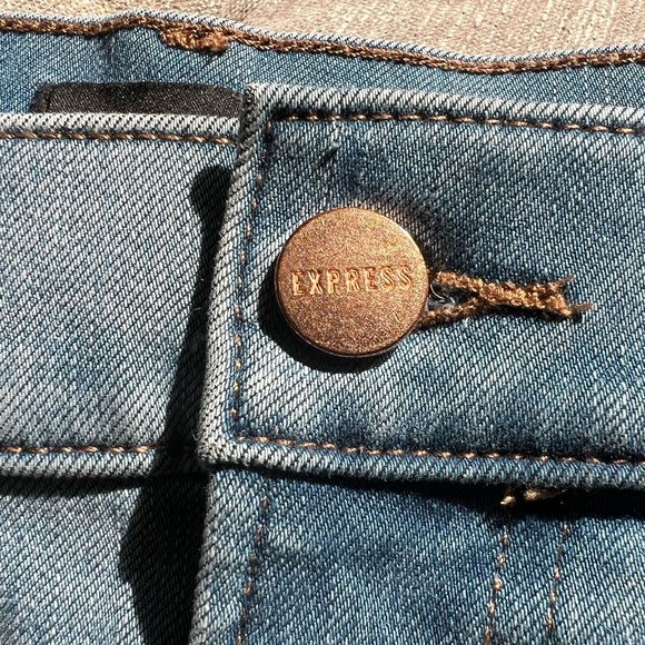 Express Super High Rise Front Seam Skinny Jeans, Size 8 - Picture 5 of 10